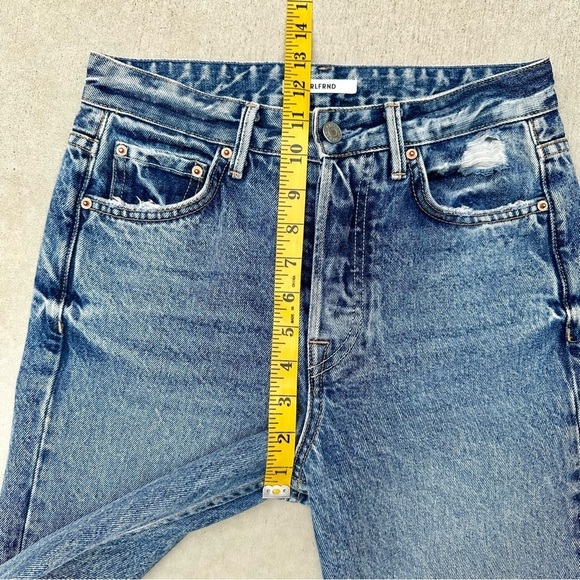 GRLFRND Button Fly Straight Leg High Rise Jeans Mica - Picture 10 of 13